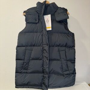 Lululemon Wunder Puff Mid-Length Vest Size 6 Color Oil Grey/Belgian Blue